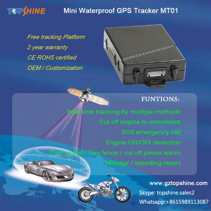 Inseguitore impermeabile Mini Easy Installation GPS di GPS del veicolo che segue dispositivo con il sistema di tracciamento libero di GPS del relè del bottone di SOS