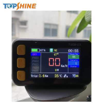 Mini display LCD colorato impermeabile Ebike GPS Tracking Device con rilevamento della temperatura