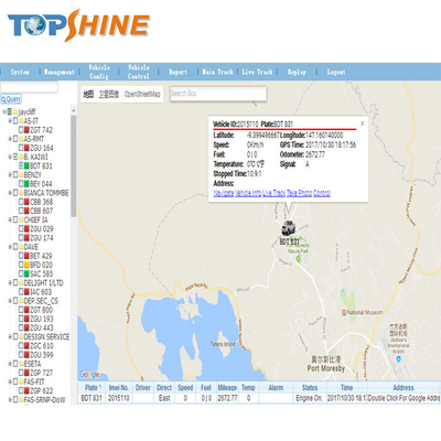 Sicurezza d'inseguimento GPS dell'automobile del dispositivo della motocicletta di Topshine con il sistema di controllo del combustibile