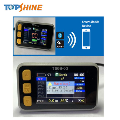 Inseguitore a distanza di Ebike GPS con sistema LCD variopinto di furto di Bluetooth RFID dell'esposizione l'anti